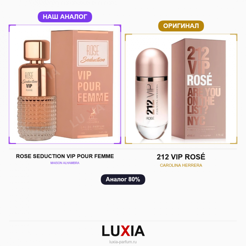 Духи ROSE SEDUCTION VIP POUR FEMME фото оригинал